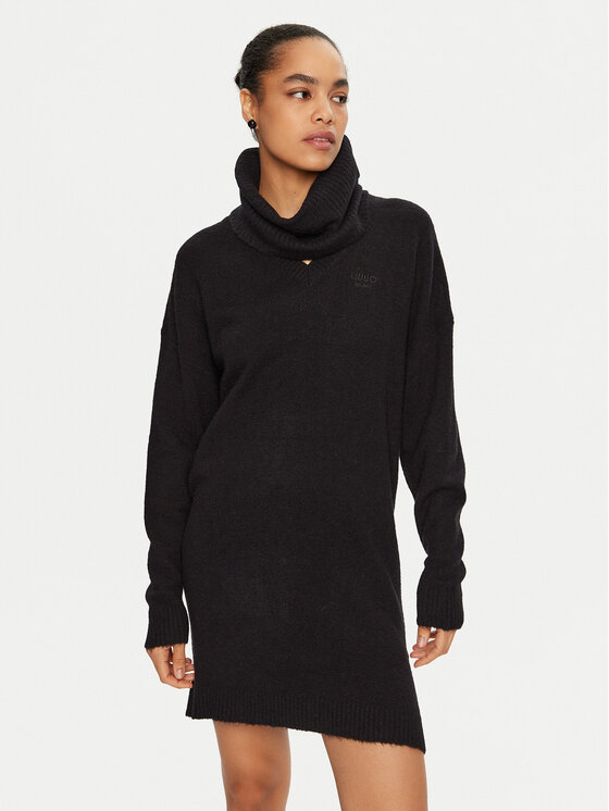 Liu Jo Liu Jo Rochie tricotată WF4430 MA49P Negru Regular Fit