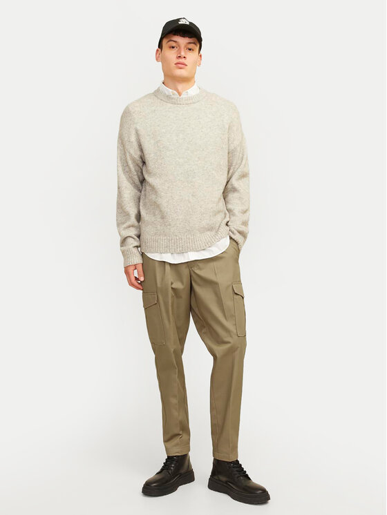 Jack & Jones Jack & Jones Spodnie materiałowe Bill 12247358 Brązowy Tapered Fit