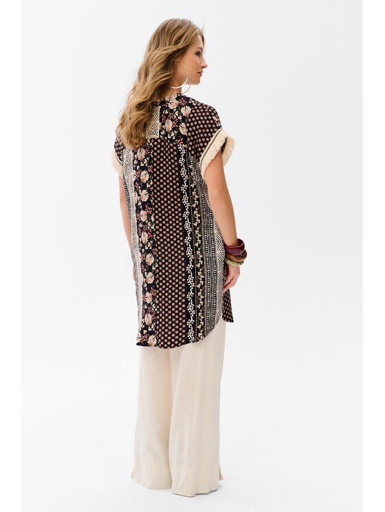 blue shadow blue shadow Tunika Keira Czarny Regular Fit