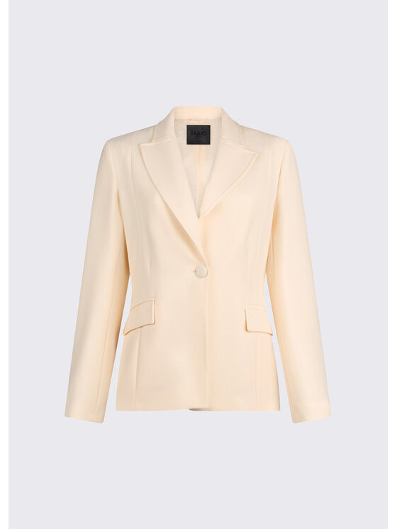 Liu Jo Liu Jo Marynarka CA6368T2957P9644 Kremowy Slim Fit