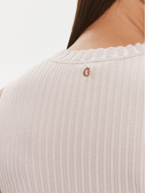 Guess Guess Vsakodnevna obleka Allie W4RK20 Z2YN2 Bež Bodycon Fit