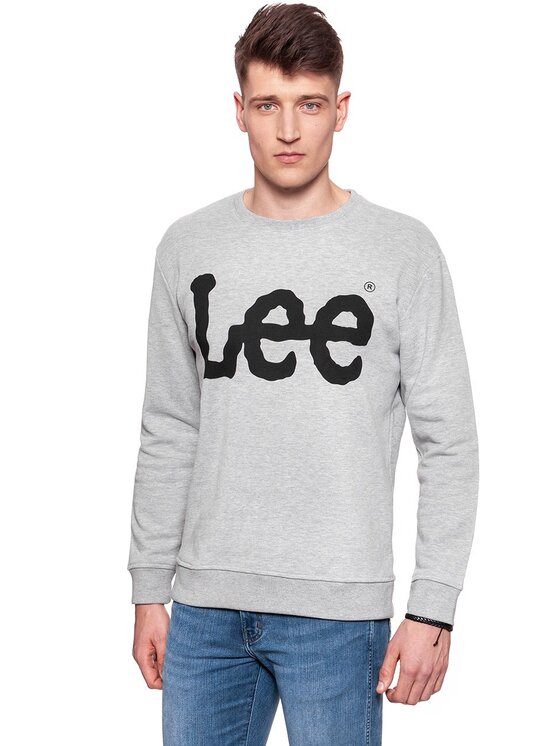 Lee Lee Felpa LOGO SWS Grigio Regular Fit