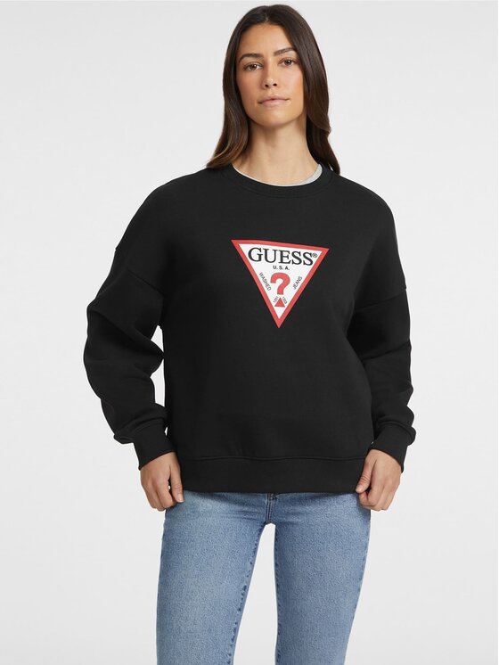 Guess Jeans Guess Jeans Bluza 165719 Czarny Classic Fit