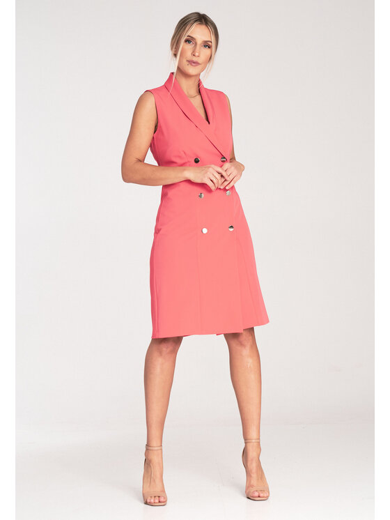 FIGL FIGL Sukienka codzienna M1067 Koralowy Regular Fit