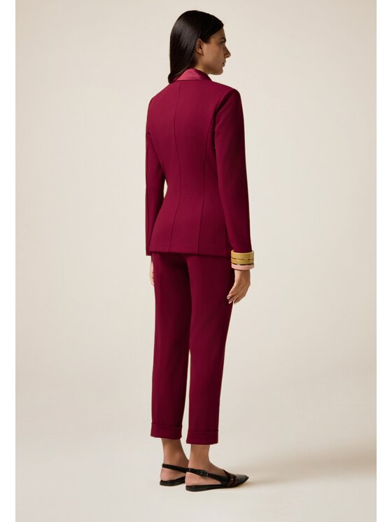 Oltre Oltre Giacca outdoor Q782R004561N036 Bordeaux Slim Fit