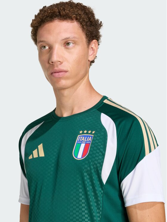 adidas adidas Koszulka techniczna Włochy Zielony Slim Fit