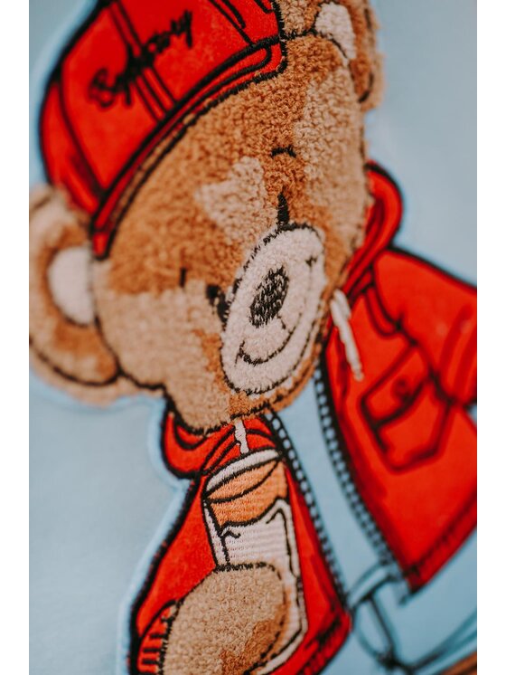 Bejbi Story Bejbi Story Bluza Bluza oversize Rodney Teddy bez kaptura Błękitny Oversize