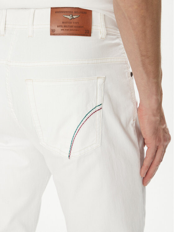 Aeronautica Militare Aeronautica Militare Stoffhose 251PJ205CT3551 Weiß Regular Fit