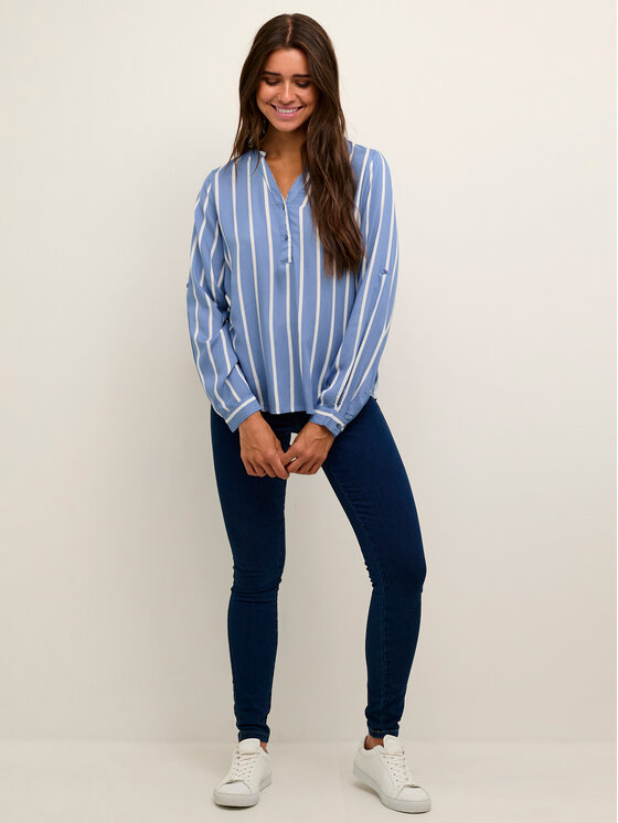 Kaffe Kaffe Μπλουζάκι Stridy 10504279 Μπλε Regular Fit