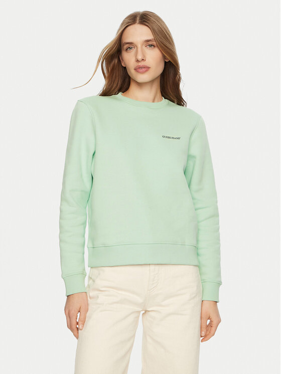 Guess Jeans Guess Jeans Felpa W4YQ07 KC811 Verde Regular Fit