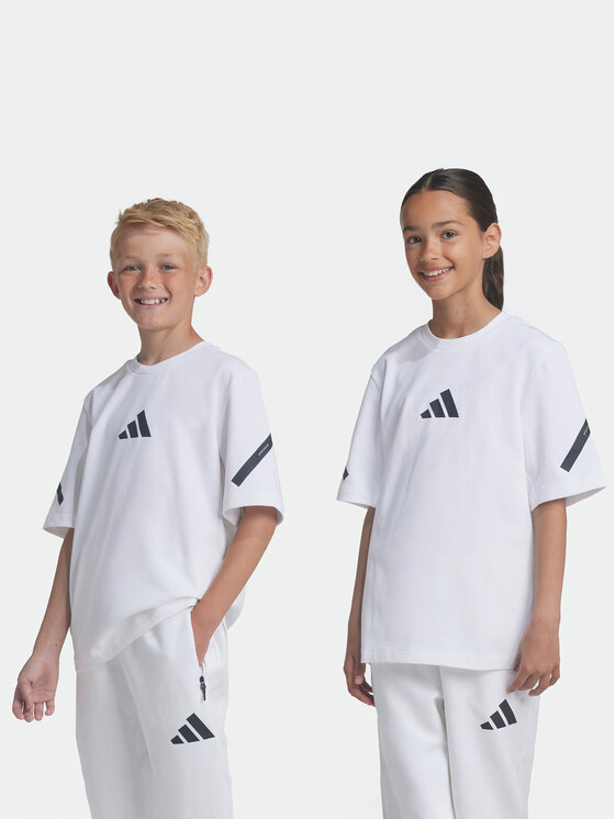 adidas Tričko Z.N.E. JJ4144 Biela Loose Fit