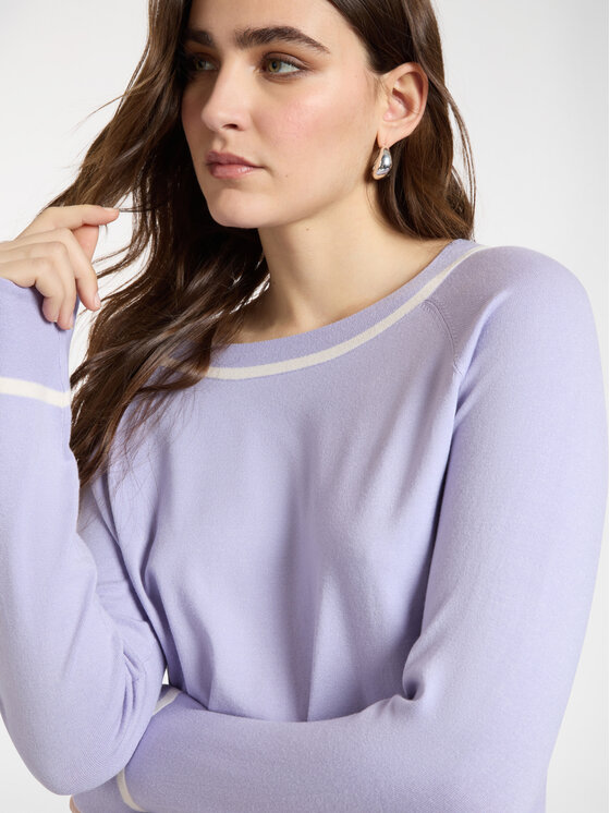 Elena Mirò Elena Mirò Sweter M563Z000704N0A1 Fioletowy Regular Fit