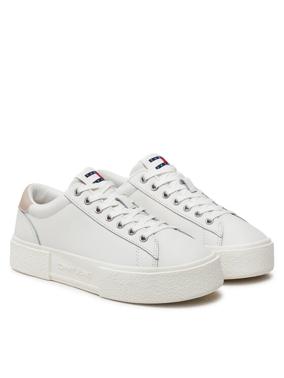 Tommy Jeans Tommy Jeans Снікерcи Tjw Foxing Flatform Sneaker EN0EN02567 Écru