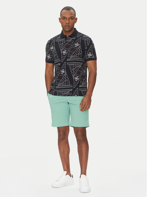 Tommy Hilfiger Tommy Hilfiger Polo Sailing MW0MW39309 Granatowy Regular Fit