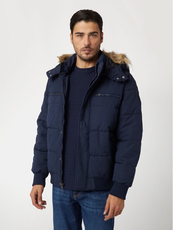 Guess Guess Bunda pro přechodné období 169831 Modrá Classic Fit