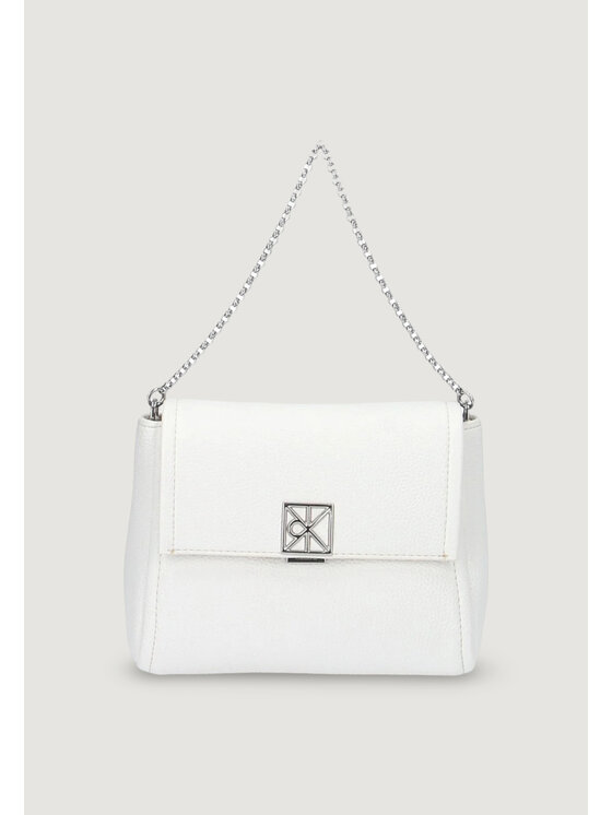 Calvin Klein Calvin Klein Τσάντα EMBLEM HW PEBBLE CROSSBODY 20 Λευκό