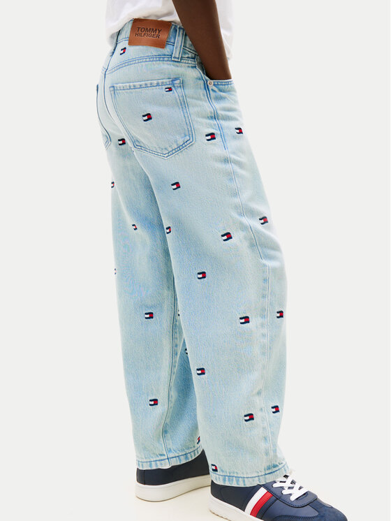 Tommy Hilfiger Tommy Hilfiger Τζιν Wavy Flag KB0KB10417 Ανοιχτό μπλε Loose Fit