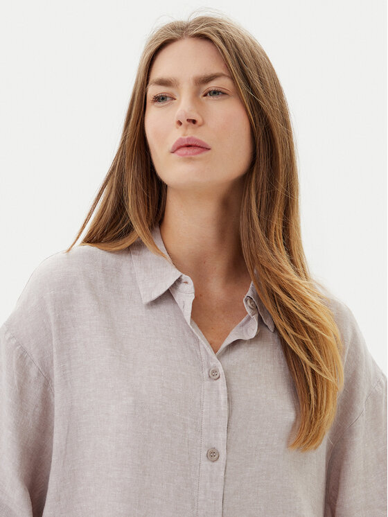 Vero Moda Vero Moda Marškiniai Linn 10306820 Pilka Relaxed Fit