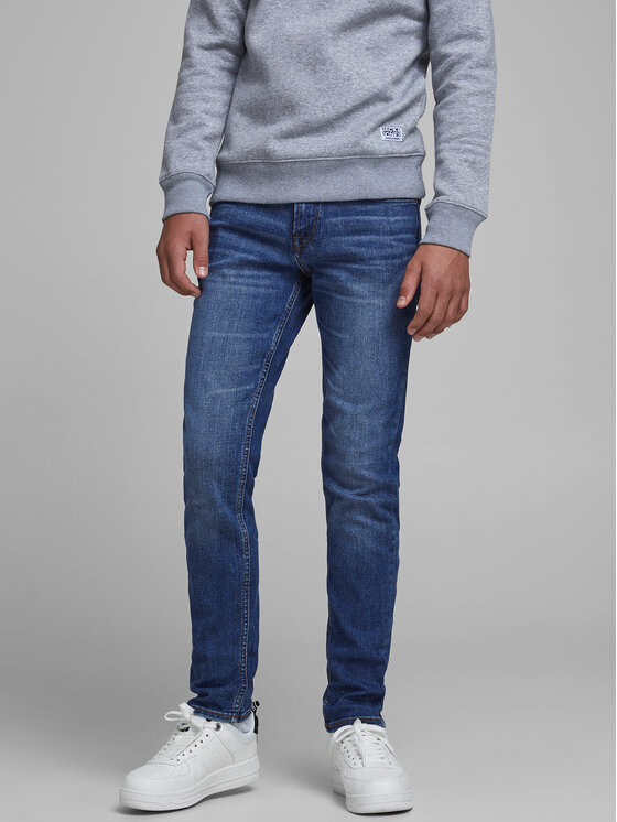 Jack&Jones Junior Džinsi Glenn 12181893 Zils Slim Fit