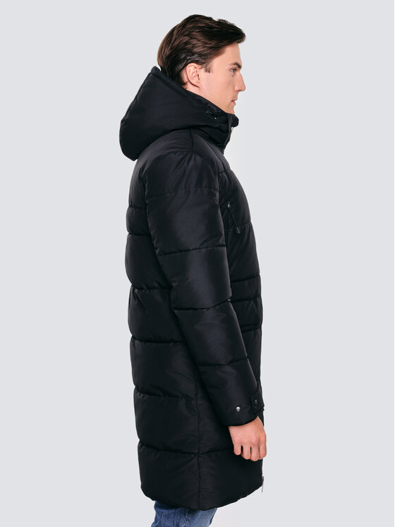 BIG STAR BIG STAR Płaszcz zimowy MIKRONOS Czarny Basic Fit