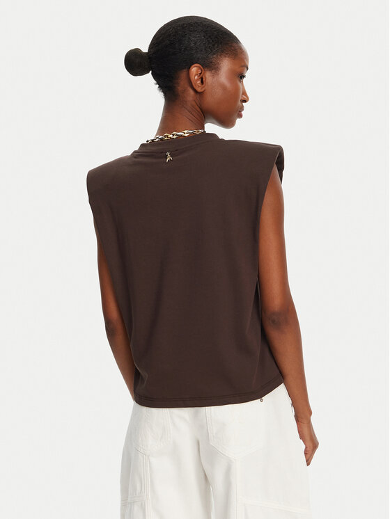 Patrizia Pepe Patrizia Pepe T-shirt 2M4423/J274-B825 Smeđa Regular Fit