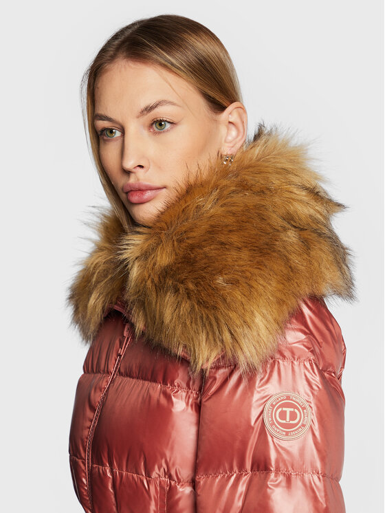 TWINSET TWINSET Пухено яке 222TT2211 Розов Regular Fit