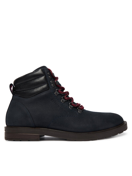 Tommy Hilfiger Tommy Hilfiger Schnürschuhe Cleated Hilfiger Wrm Hook Boot FM0FM05699 Dunkelblau