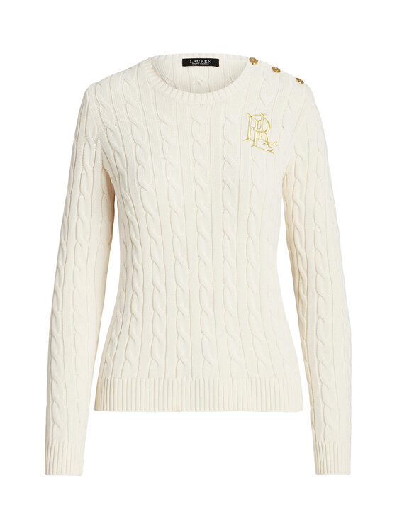 LAUREN RALPH LAUREN Lauren Ralph Lauren Sweter 200932223002 Écru Slim Fit