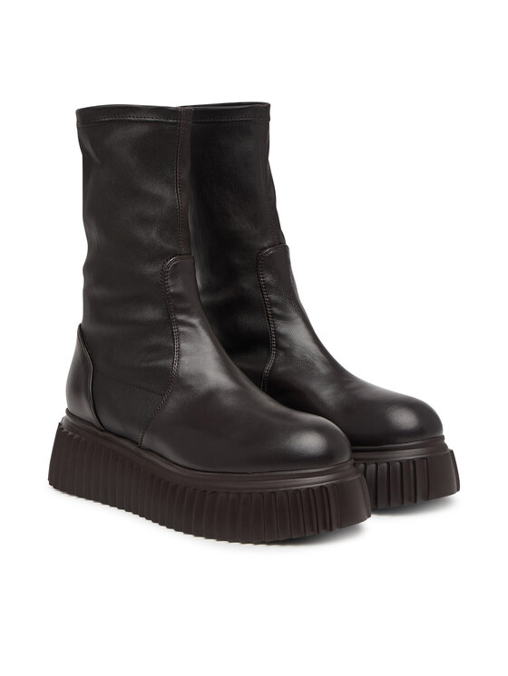 AGL AGL Botine Milagros Stretch D751559PGK Verde închis