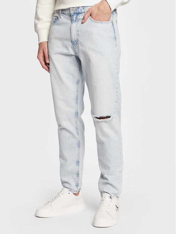 Calvin Klein Jeans Džinsi J30J322404 Gaiši zils Tapered Fit