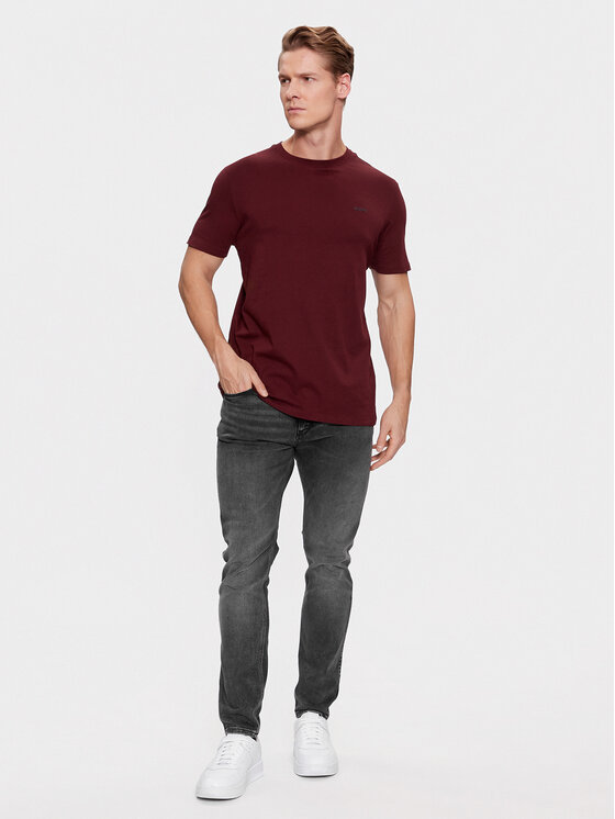 HUGO Hugo Tričko Dero222 50466158 Červená Regular Fit
