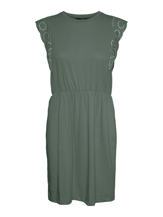 Vero Moda Vero Moda Sukienka codzienna Hollyn 10265206 Zielony Regular Fit
