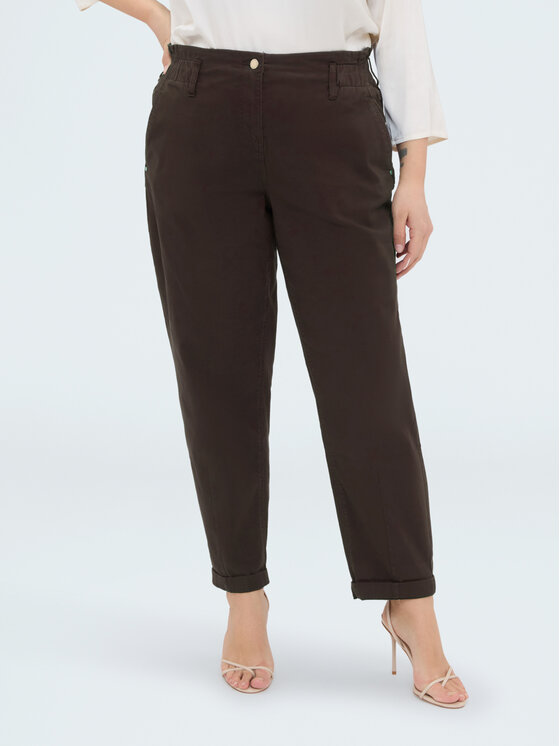 Fiorella Rubino Fiorella Rubino Spodnie materiałowe P706T005159N022 Brązowy Regular Fit