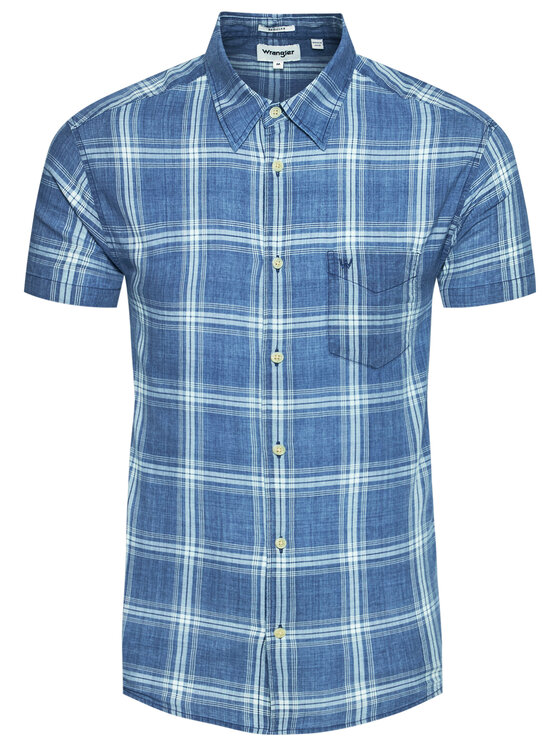 Wrangler Wrangler Camicia 1 Pkt Shirt W5J6OEX1E 112130185 Blu scuro Regular Fit