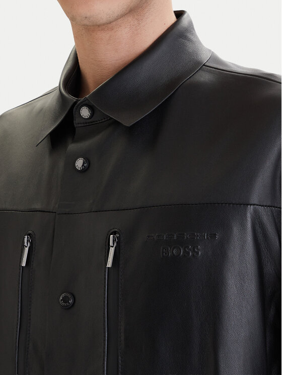 BOSS BOSS Lederjacke PS Spirit70 50560422 Schwarz Regular Fit