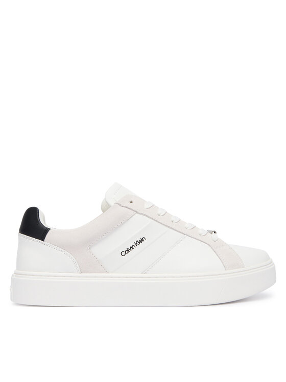 Calvin Klein Calvin Klein Sneakersy Classic Cupsole Laceup Tape Lth YM0YM01430 Biały