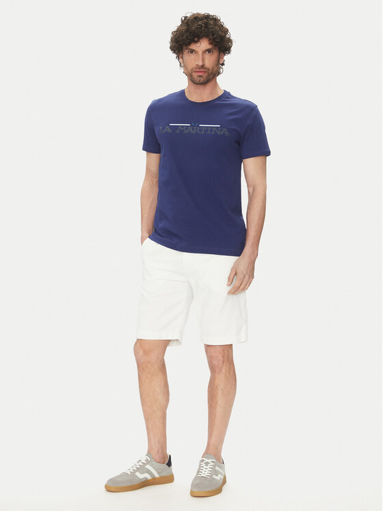 La Martina La Martina Pantaloncini di tessuto Vics MAB004 TL147 Bianco Regular Fit