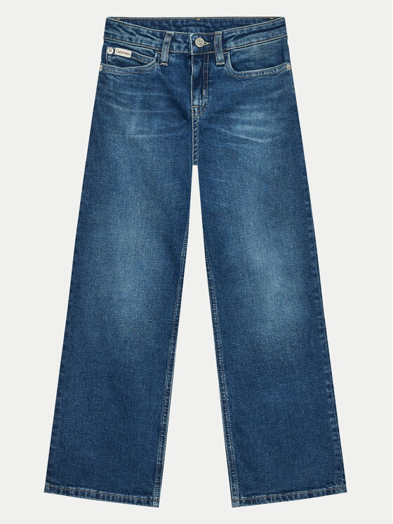 Calvin Klein Jeans Džínsy IG0IG02608 Tmavomodrá Wide Leg