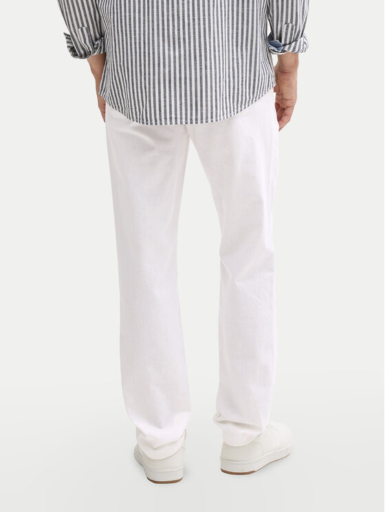 Tom Tailor Tom Tailor Riidest püksid 1044716 Valge Regular Fit