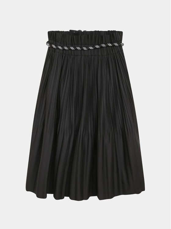 DKNY DKNY Spódnica plisowana D33616 S Czarny Regular Fit