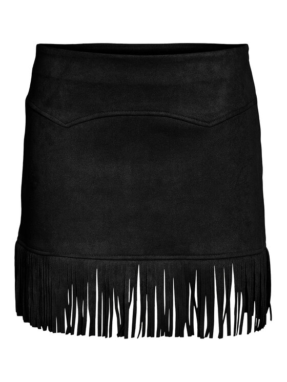Noisy May Noisy May Suknja od imitacije kože Abby 27033111 Crna Regular Fit