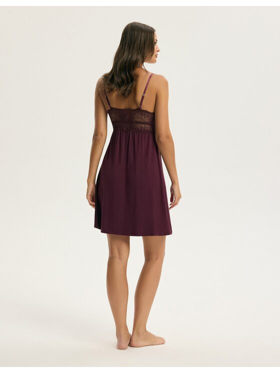 Esotiq Esotiq Koszula nocna 44068 Brązowy Regular Fit