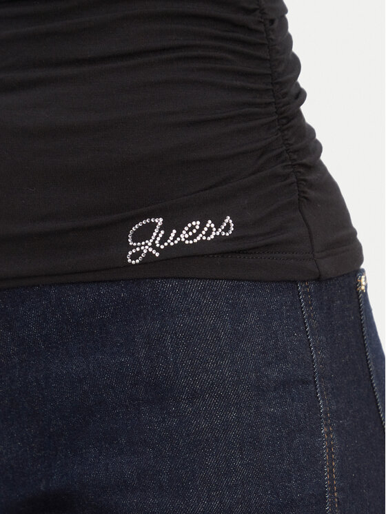 Guess Guess Τοπ W5YP28 KACM2 Μαύρο Regular Fit