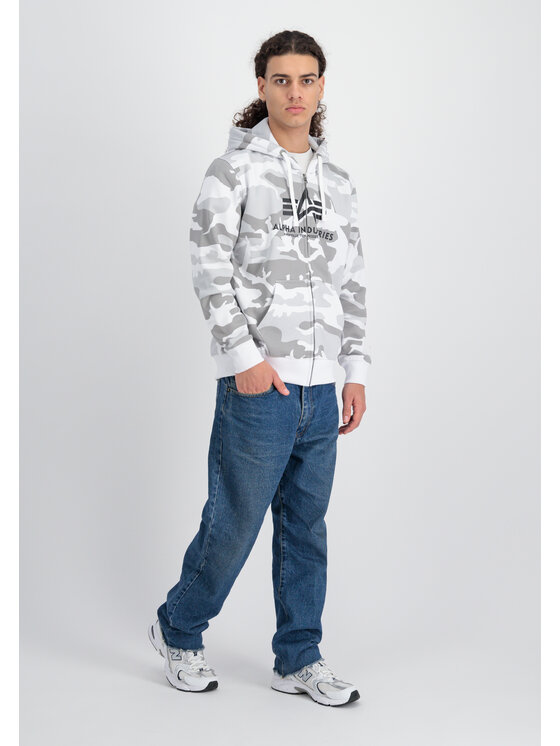 Alpha Industries Alpha Industries Bluza Basic Camo Zip Hoodie Kolorowy Regular Fit