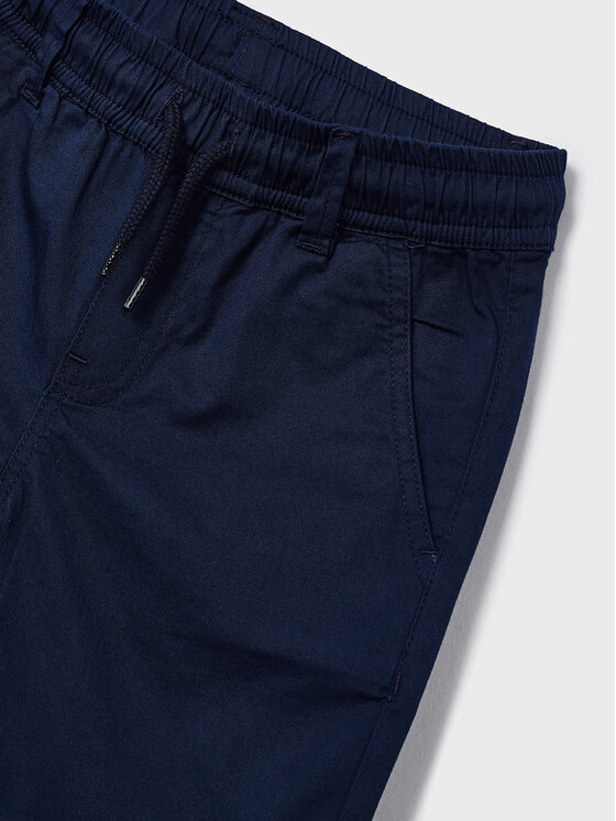 Mayoral Mayoral Set cămașă și șorturi din material textil 3242 Bleumarin Regular Fit