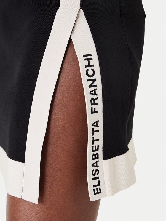 Elisabetta Franchi Elisabetta Franchi Trikotāžas kleita AM-02S-61E2-V390 Melns Regular Fit
