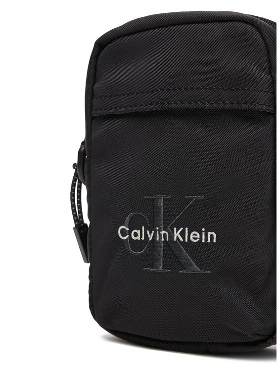Calvin Klein Calvin Klein Saszetka Bold Logo Nylon Slim Reporter LV04D3231G Czarny