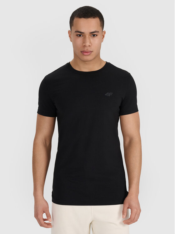 4F 4F T-Shirt MIDSHOP TEXTILE Czarny Regular Fit