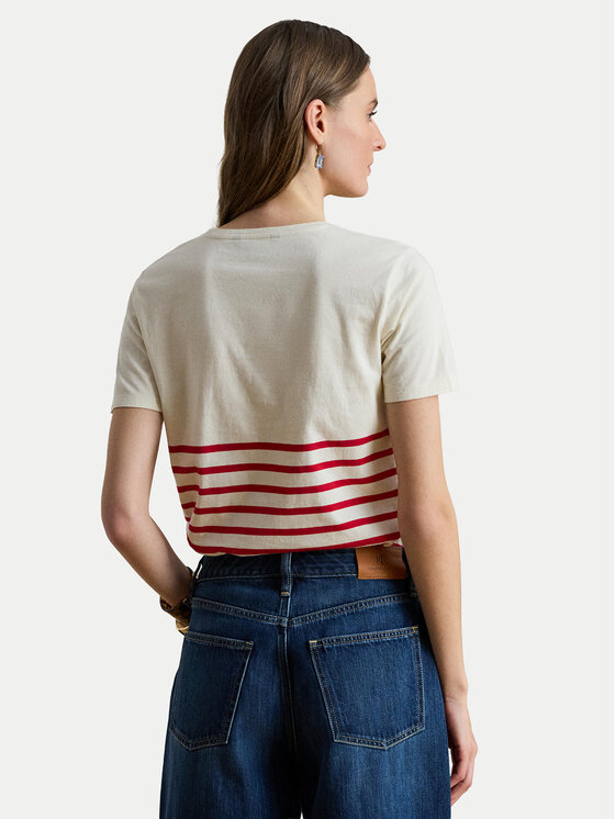 LAUREN RALPH LAUREN LAUREN RALPH LAUREN T-krekls 200B21056002 Écru Relaxed Fit