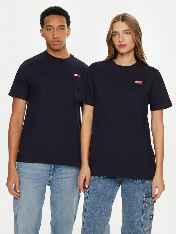 Hunter Tričko HARU0006242 Tmavomodrá Regular Fit